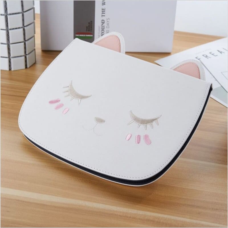 Cute Cat Tablet Case: Shockproof, Scratch-resistant, Universal 10.5''-Tablet Case-White-iPad Pro 11 2020-11-Colydia