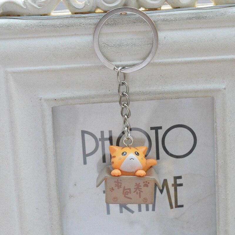 Cute Lucky Cat Keychain with Durable PVC Design - Collect All 4!-Keychain-Yellow-9-Colydia