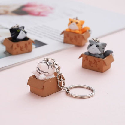 Cute Lucky Cat Keychain with Durable PVC Design - Collect All 4!-Keychain-3-Colydia