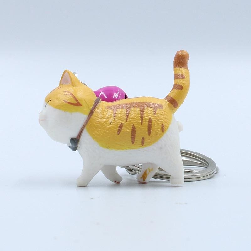 Realistic Kitten Keychain with Bell - Collectible Cat Bell Design-Keychain-Yellow Cat-5-Colydia