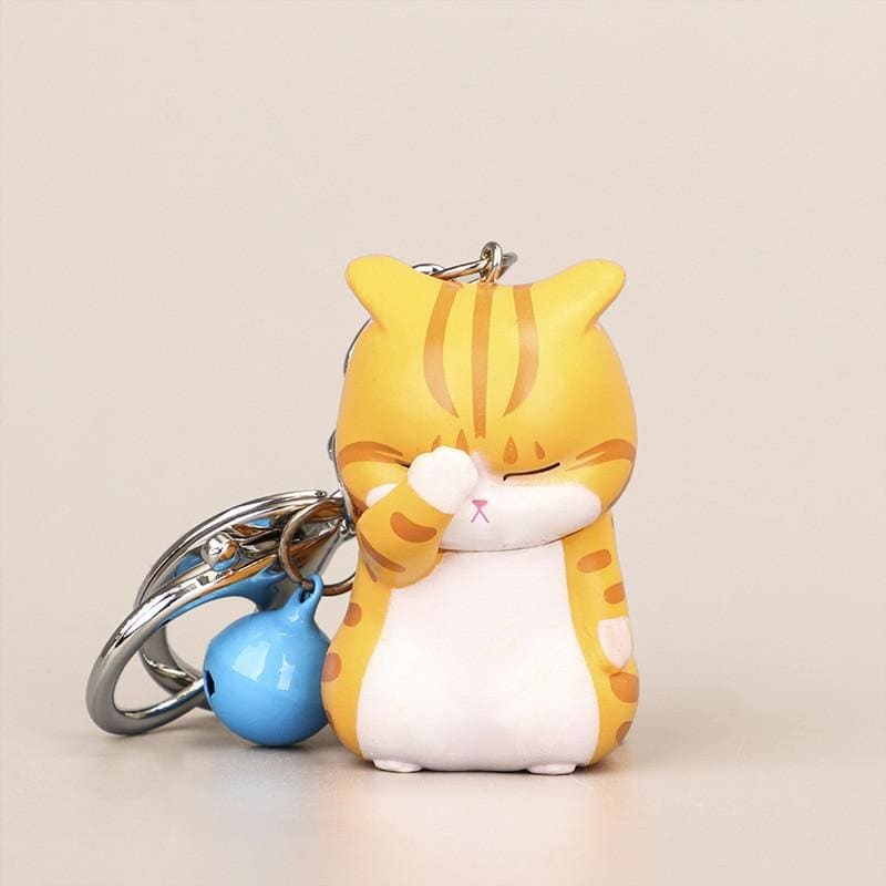 Cute Cat Ear Keychains with Colorful Bells - Unique TRINKAT Design-Keychain-Yellow-4-Colydia