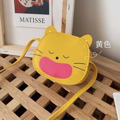 Cute Cat Coin Wallet for Girls – Fun, Portable & Stylish-Coin Wallet for Kids-Yellow-9-Colydia