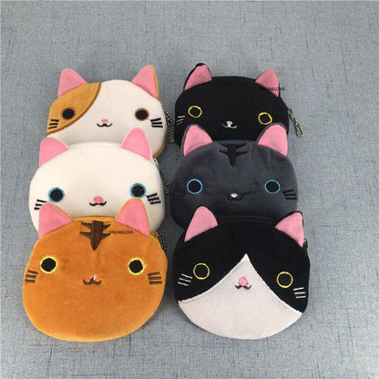 Charming Cat Head Wallet with Coin Pocket & Zipper Closure-Cat Head Wallet-2-Colydia