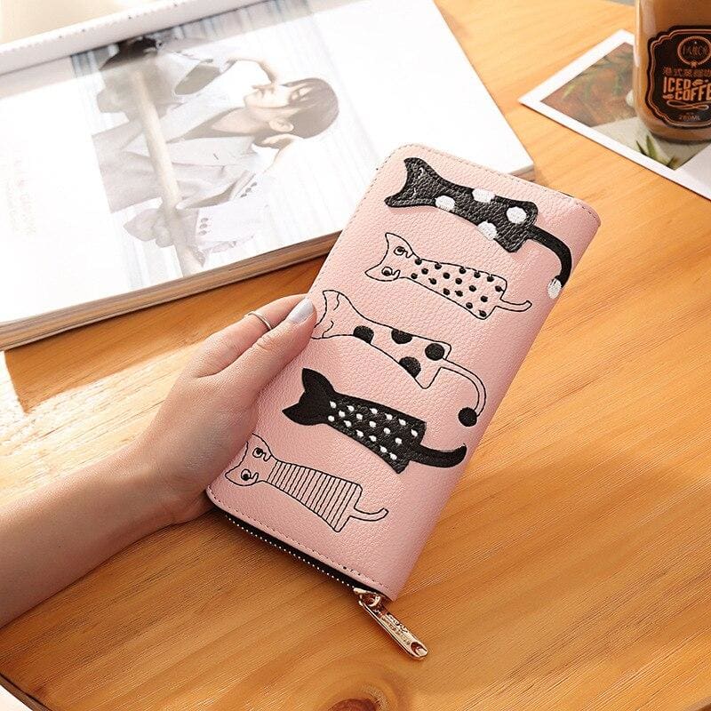 Cute Cat Wallet for Women - Large Capacity & Stylish Design-Cat Wallet-Pink-6-Colydia