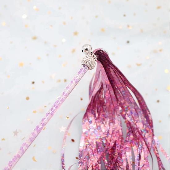 Dazzling Bling Cat Wands for Interactive Feline Playtime Fun-Cat Toys-Tassel Purple-10-Colydia