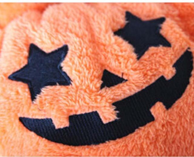 Fleece Pumpkin Pet Costume - Cozy Halloween Outfit for Festive Fun-Pet Costume-3-Colydia