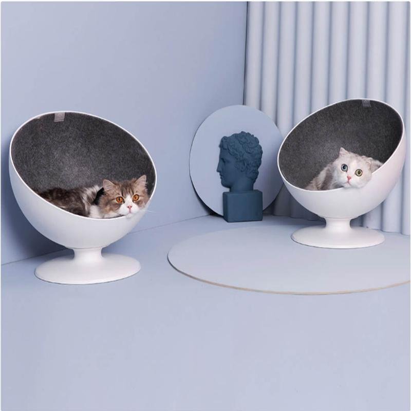 Modern Spherical Pet Chair with Removable Lining and Stability-Pet Lounge Chair-1-Colydia