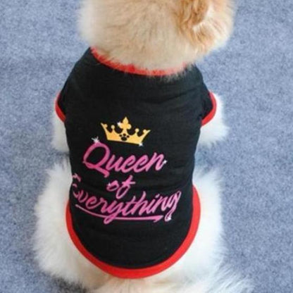 Elevate Her Style with the Chic Sassy Queen of Everything Pet Tee-Pet Apparel-1-Colydia