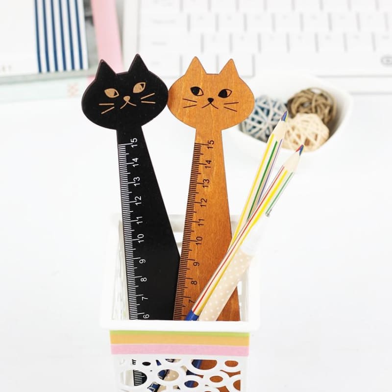 15cm Cat Head Ruler for Kids | Durable, Cute & Flexible Design-Cat Head Ruler-2-Colydia