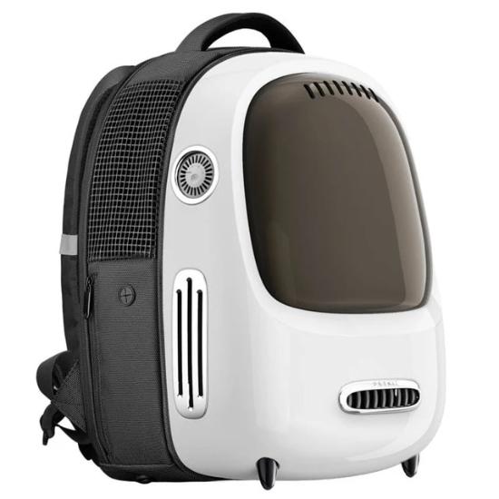 Cat Carrier Backpack with USB Fan and Night Light for Travel-Pet Carrier Backpack-White-12-Colydia