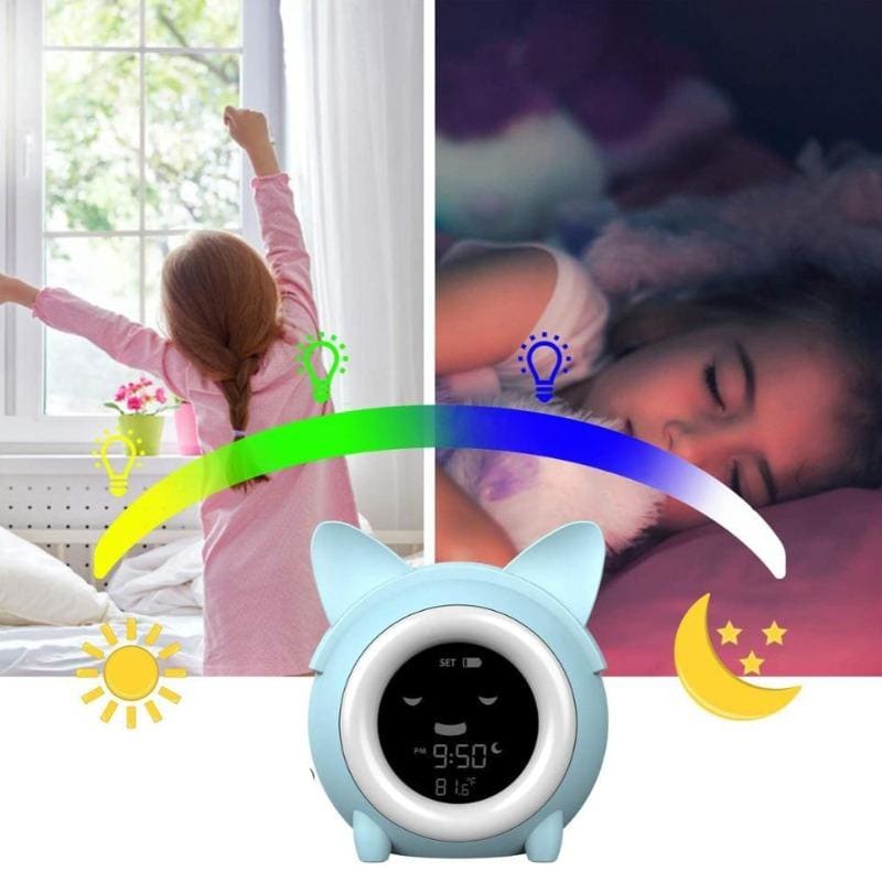 Children's Cat Alarm Clock with Soothing Sounds & Sleep Cues-Children's Alarm Clock-2-Colydia