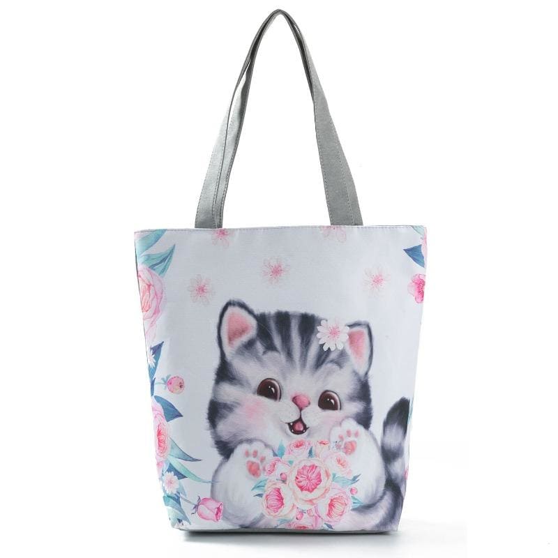 Stylish Canvas Cat Sling Bag - Large, Durable & Machine Washable-Cat Sling Bag-Kitten-4-Colydia