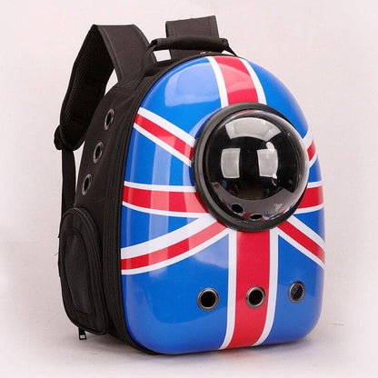 Bubble Porthole Cat Backpack with Air Vents – Space Travel Design-Pet Carrier Backpack-British-10-Colydia