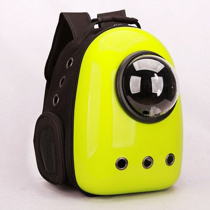 Bubble Porthole Cat Backpack with Air Vents – Space Travel Design-Pet Carrier Backpack-Yellow-14-Colydia