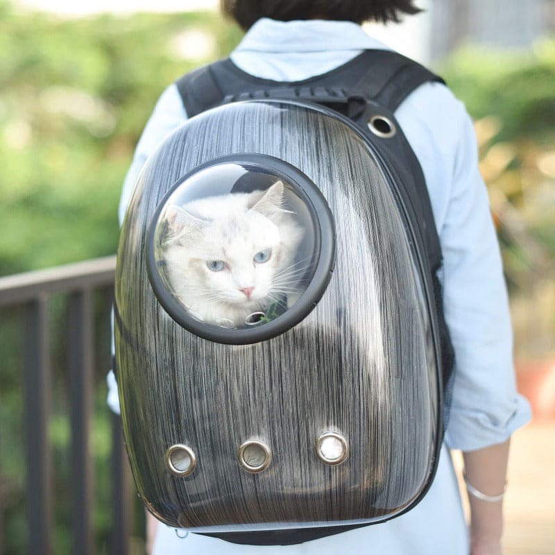 Bubble Porthole Cat Backpack with Air Vents – Space Travel Design-Pet Carrier Backpack-2-Colydia