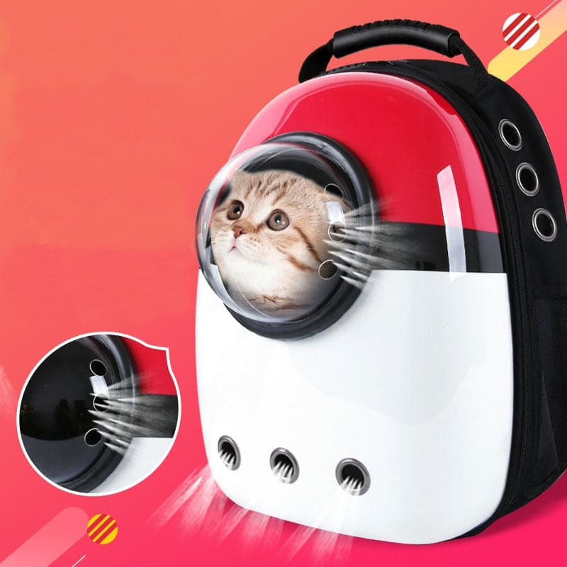 Bubble Porthole Cat Backpack with Air Vents – Space Travel Design-Pet Carrier Backpack-5-Colydia