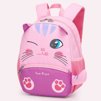 Waterproof Pink Cat Backpack for Girls - Cute & Comfortable Design-Kids' Backpack-Pink (28x11x23cm)-4-Colydia