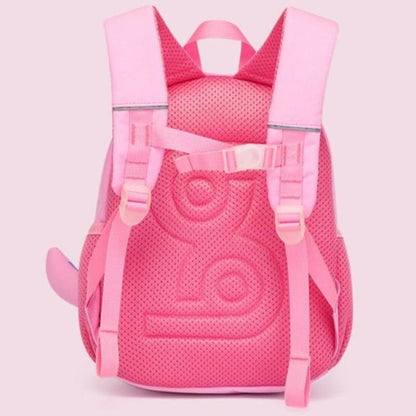 Waterproof Pink Cat Backpack for Girls - Cute & Comfortable Design-Kids' Backpack-Pink (28x11x23cm)-3-Colydia