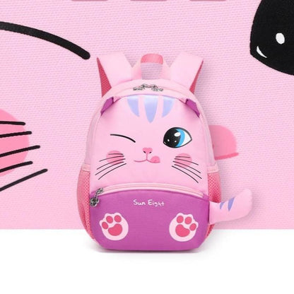 Waterproof Pink Cat Backpack for Girls - Cute & Comfortable Design-Kids' Backpack-Pink (28x11x23cm)-2-Colydia