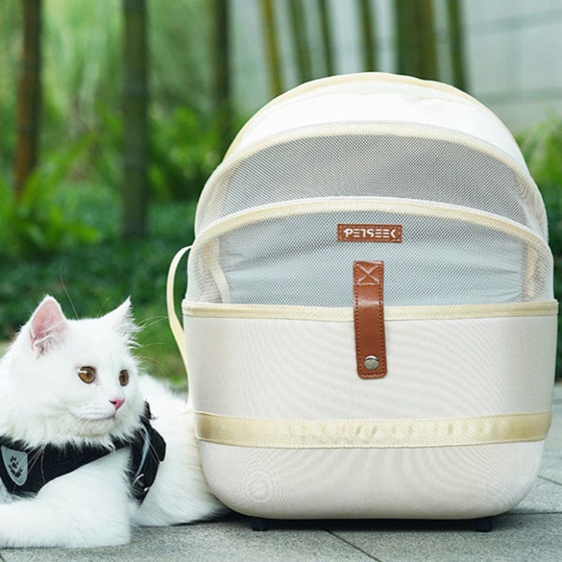 Breathable Air Mesh Backpack for Kittens - Lightweight & Stylish-Cat Carrier Backpack-4-Colydia