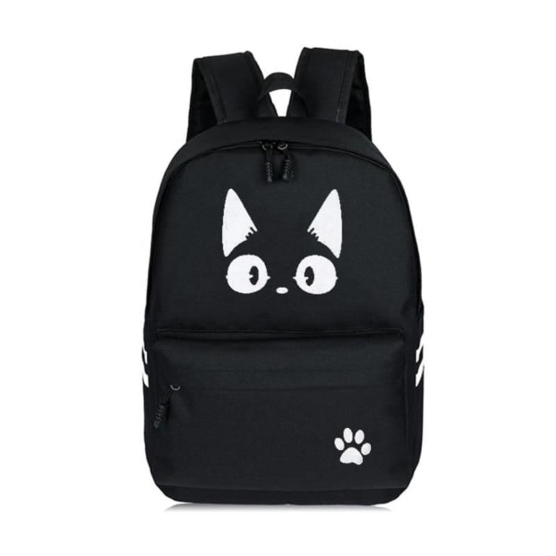 Phosphorescent Cat Backpack for Kids - Glow in the Dark School Bag-Backpack-Black-2-Colydia