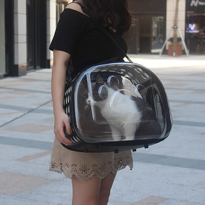 Transparent 360° Cat Carrier with Ventilation and Scratch Resistance-Cat Carrier-6-Colydia