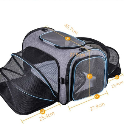 Expandable Cat Carrier Bag with Ventilation & Waterproof Material-Pet Carrier-8-Colydia