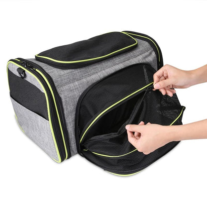 Expandable Cat Carrier Bag with Ventilation & Waterproof Material-Pet Carrier-3-Colydia