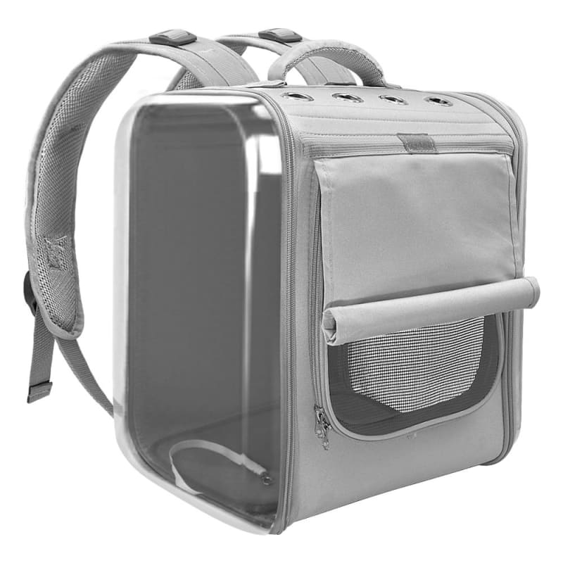 Transparent Capsule Cat Backpack - Stylish, Lightweight & Portable-Pet Carrier Backpack-Gray (35x30x40cm)-5-Colydia