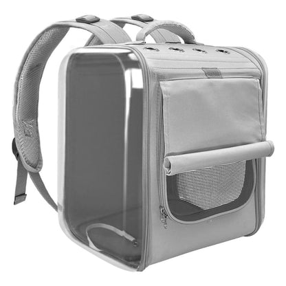 Transparent Capsule Cat Backpack - Stylish, Lightweight & Portable-Pet Carrier Backpack-Gray (35x30x40cm)-5-Colydia