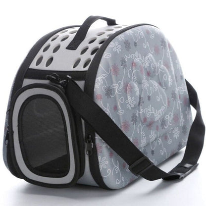 Foldable Waterproof Kitten Transport Bag with Ventilation Window-Pet Travel Bag-Gray / L (42x28x30cm)-8-Colydia