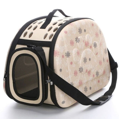 Foldable Waterproof Kitten Transport Bag with Ventilation Window-Pet Travel Bag-Beige / L (42x28x30cm)-6-Colydia