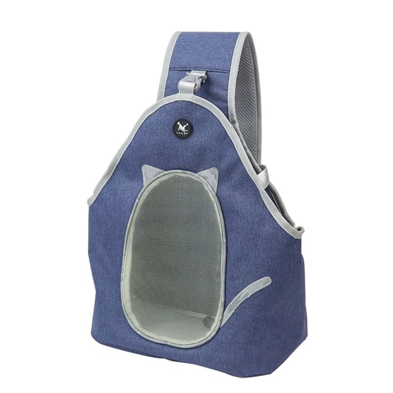 Comfortable Cat Front Carrier with Shoulder Strap for Easy Travel-Cat Carrier-Dark Blue-S (35x26x13cm)-13-Colydia