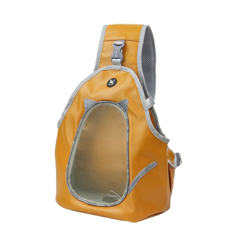 Comfortable Cat Front Carrier with Shoulder Strap for Easy Travel-Cat Carrier-Orange-S (35x26x13cm)-12-Colydia