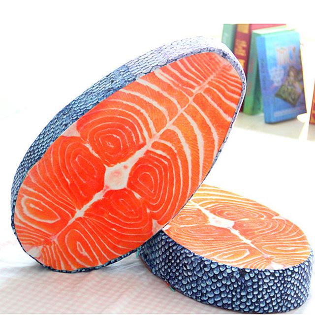 Realistic Salmon Design Pet Bed for Cats with Removable Cover-Pet Bed-2-Colydia