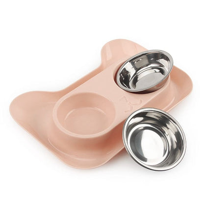 Double Cat Bowl Set with Anti-Spill Rim & Easy Cleaning Catcher-Double Cat Bowl Set-8-Colydia