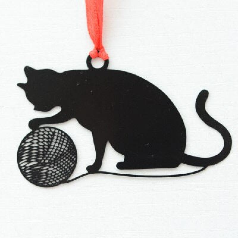 Chic Stainless Steel Cat Bookmark - 9 Cute Designs, Perfect Gift-Cat Bookmark-Cat and ball of yarn-5-Colydia