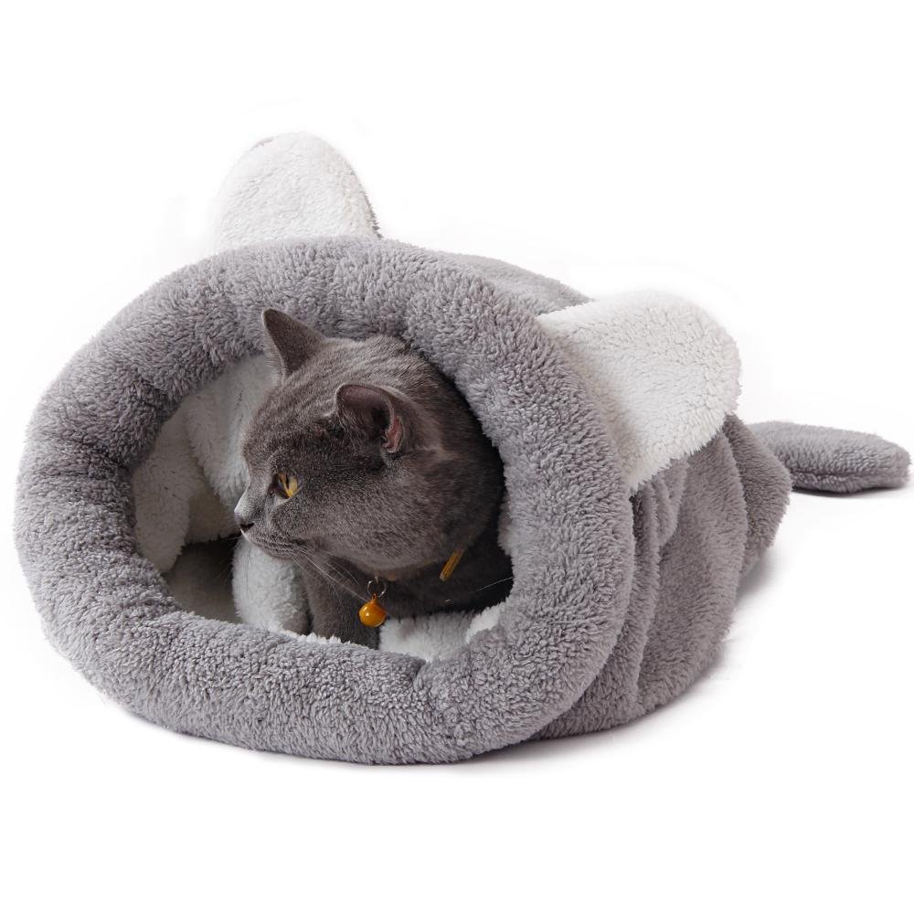 Plush Cat Hideout Sack - Cozy, Soft & Warm Sleep Nest for Cats-Cat Bed-2-Colydia