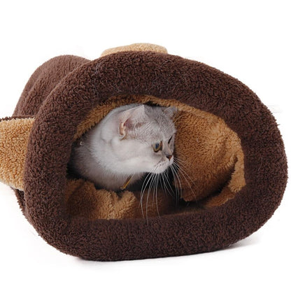 Plush Cat Hideout Sack - Cozy, Soft & Warm Sleep Nest for Cats-Cat Bed-4-Colydia