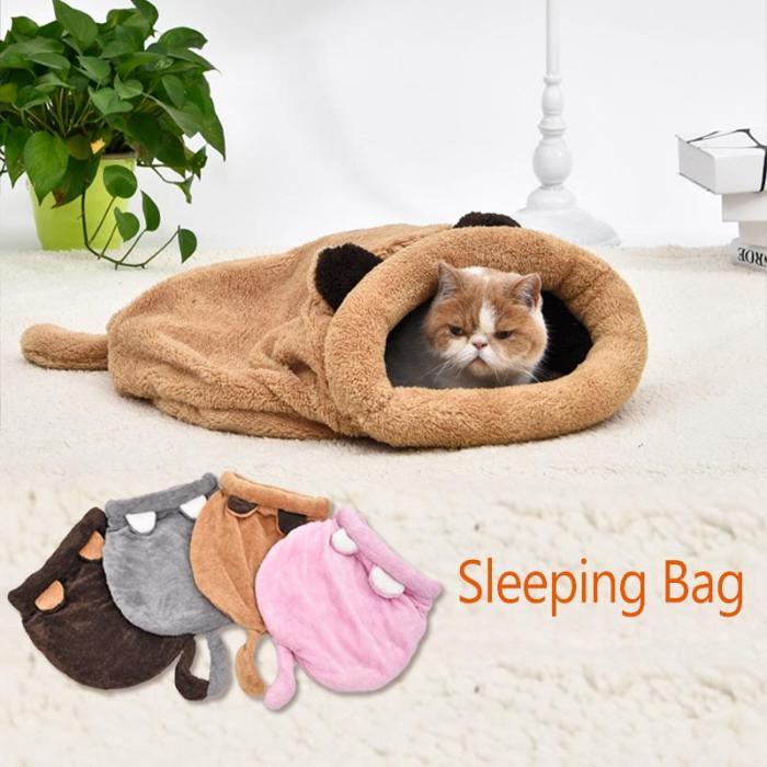 Plush Cat Hideout Sack - Cozy, Soft & Warm Sleep Nest for Cats-Cat Bed-1-Colydia