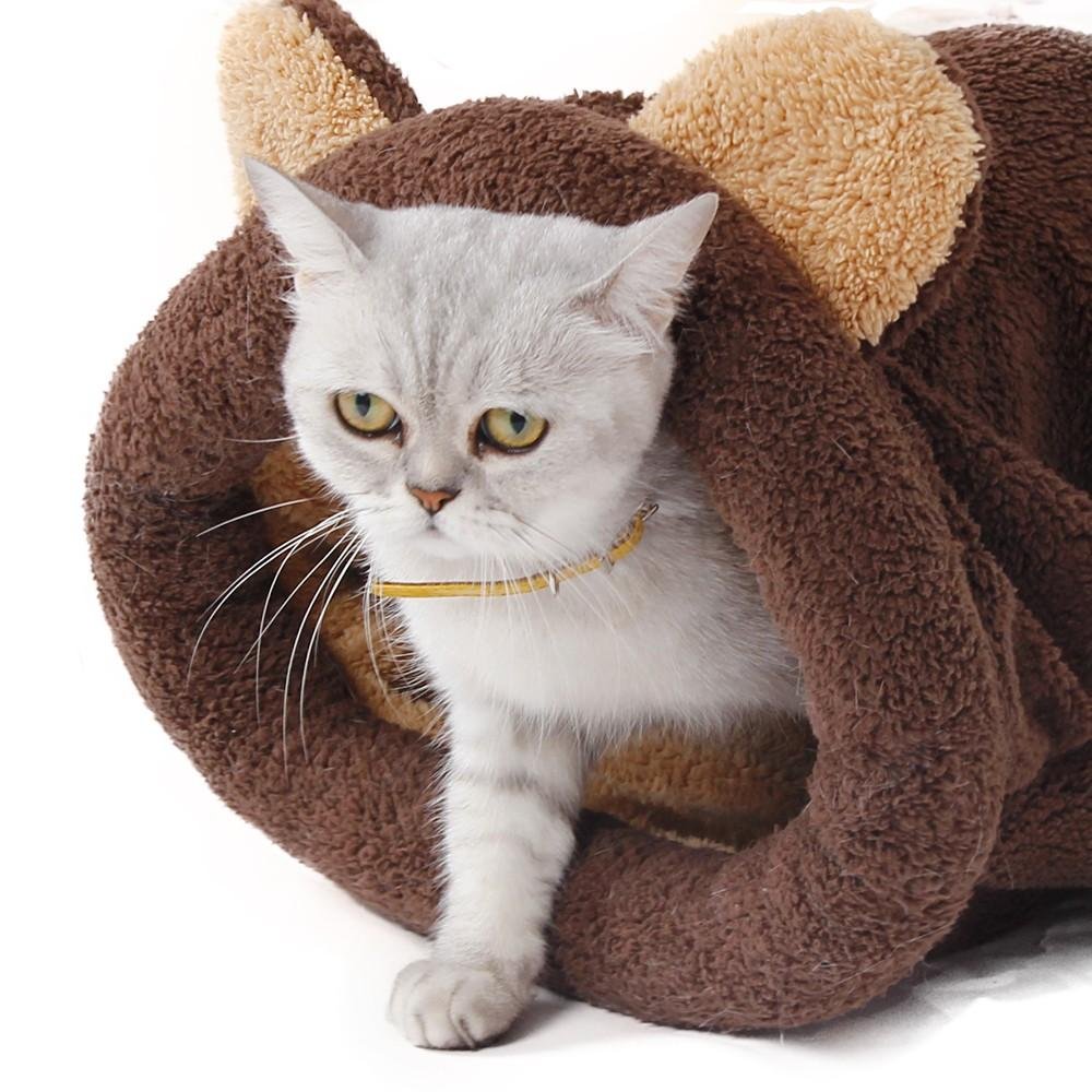 Plush Cat Hideout Sack - Cozy, Soft & Warm Sleep Nest for Cats-Cat Bed-3-Colydia