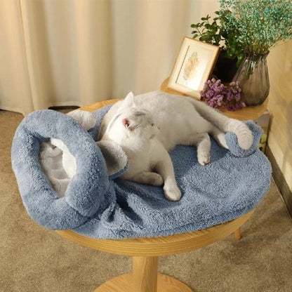 Plush Cat Hideout Sack - Cozy, Soft & Warm Sleep Nest for Cats-Cat Bed-11-Colydia