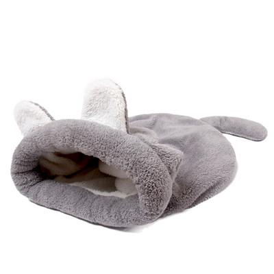 Plush Cat Hideout Sack - Cozy, Soft & Warm Sleep Nest for Cats-Cat Bed-Gray-6-Colydia