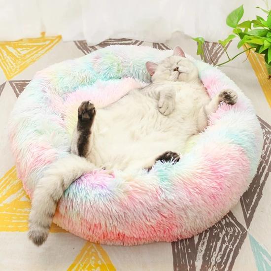 Ultra-Soft Calming Pet Bed - Washable, Lightweight Relaxation-Pet Bed-rainbow-M-2-Colydia