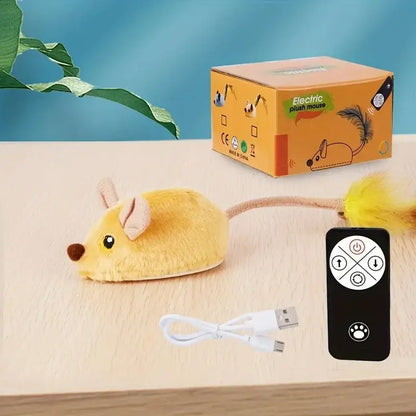 Interactive Remote Mouse Cat Toy with USB Fast Charging-Interactive Cat Toy-Yellow-8-Colydia