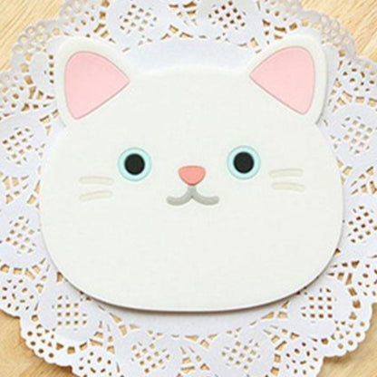 Silicone Cat Coaster - Eco-Friendly, Heat-Resistant, HD Design-Silicone Coasters-White (10.5x9cm)-10-Colydia