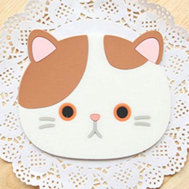 Silicone Cat Coaster - Eco-Friendly, Heat-Resistant, HD Design-Silicone Coasters-Brown (10.5x9cm)-11-Colydia