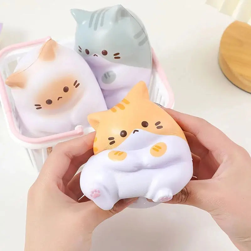 Kawaii Cat Anti-Stress Ball – Cute Squishy for Relaxation & Decor-Stress Relief Toy-4-Colydia