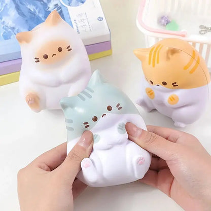 Kawaii Cat Anti-Stress Ball – Cute Squishy for Relaxation & Decor-Stress Relief Toy-3-Colydia