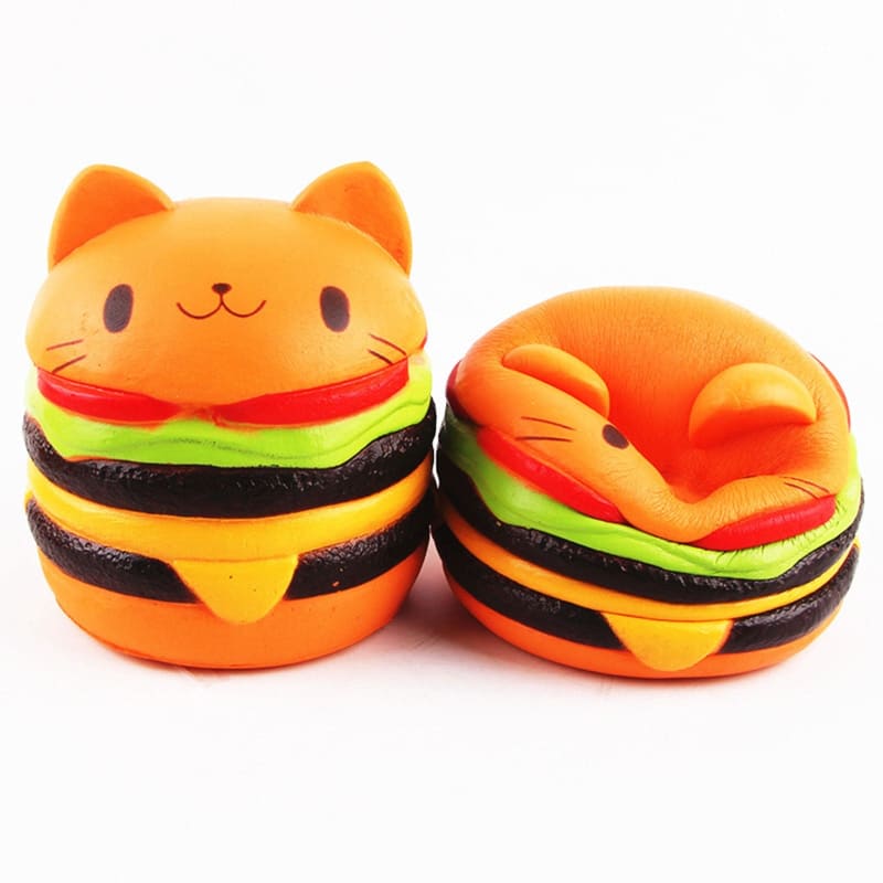 Squishy Cat Anti-Stress Toy - Eco-Friendly, Slow Rising, 3 Models-Stress Relief Toy-Burger Cat-3-Colydia